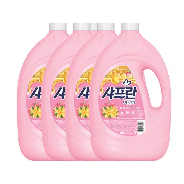 무료배송-샤프란 3100ml 4개 바닐라핑크 섬유유연제